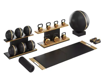 PENT luxury fitness equipment part 4 Black 3D model