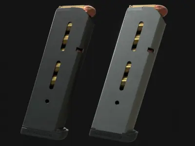 Wilson Combat 1911 Handgun 8 Round Magazine - Game Asset Low-poly 3D model