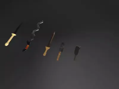 Pack 5 blades free trial Free low-poly 3D model