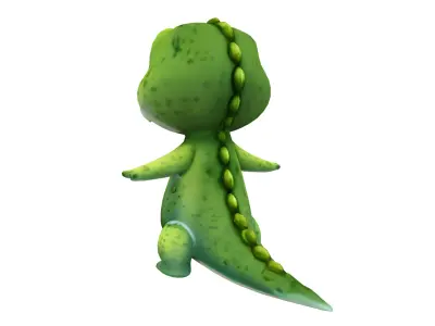 Chompy The Cheerful Crocodile Low-poly 3D model