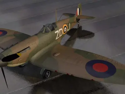 Supermarine Spitfire Mk-1 - revised 3D model