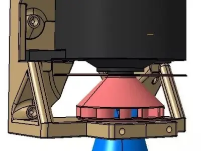 Water turbine with 12VDC Generator 230-1150 Watt 10-30 m head 3D print model