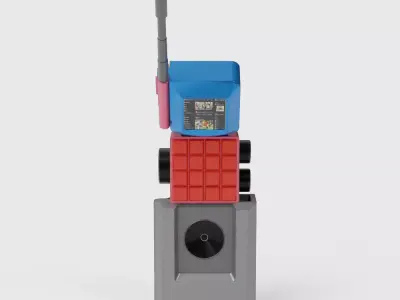 The Walkie Talkie Low-poly 3D model