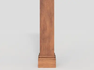 Wooden Square Column 3D model
