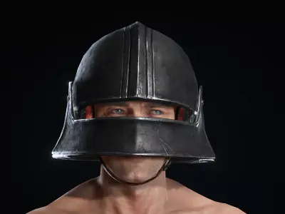 AAA Game Ready SciFi Warrior Fully Rigged and Animated Character Low-poly 3D model