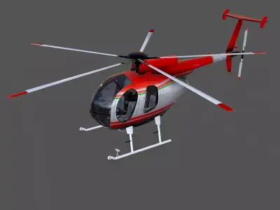 Low-poly Helicopter Low-poly 3D model