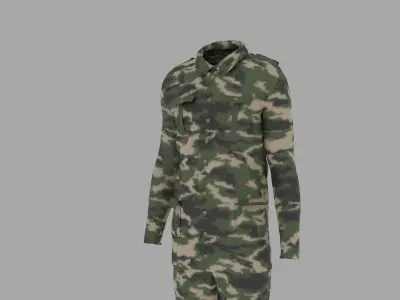 Military Uniform Low-poly 3D model shop