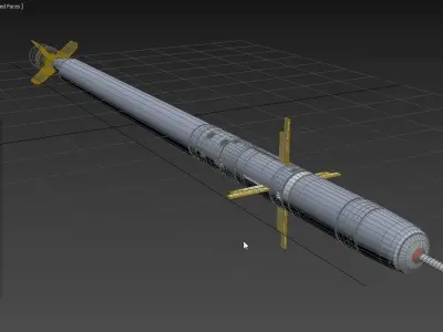 Missile Igla SA 18 Anti-Aircraft missile 3D model