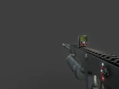 Custom Assault Rifle Low-poly 3D model purchase
