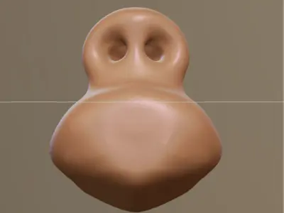 Matcap nose part 3D model