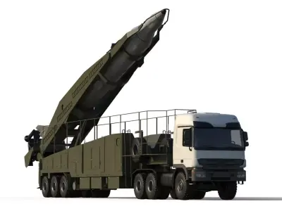 Sejjil iranian ballistic missile 3D model