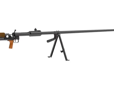 PTRD-41 machine gun 3D model