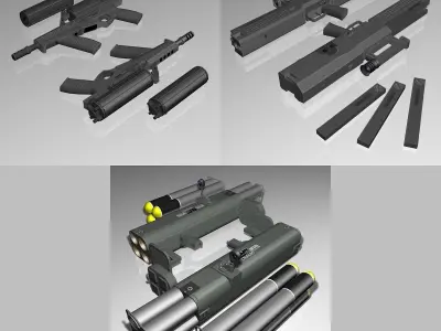 Weapons Collection 02 Low-poly 3D model