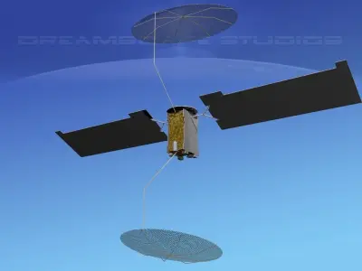 COMSAT MUOS Satellite 3D model