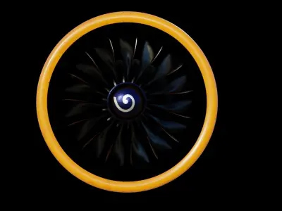 Turbine 3D model light saber from star wars force awakens Low-poly 3D model