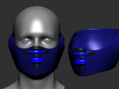 helmet high poly sculpt 3d printable ver 7 3D model 3D model 219