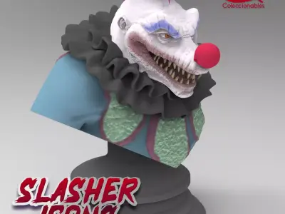Killer Klowns from Outerspace -  King Clown bust - Slasher Icons 3D print model purchase