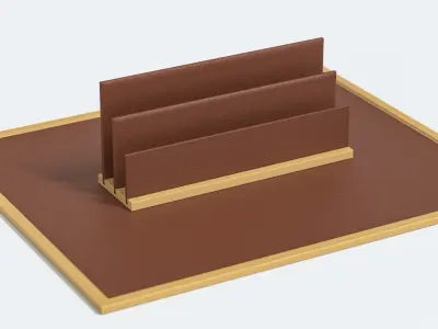 Concrete Desk Organizer Set - Items 3D model