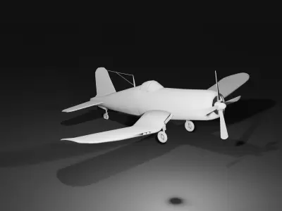 F4U-4 LOW-POLY Free low-poly 3D model