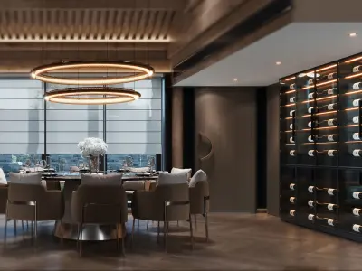 Restaurant private room 126 3D model