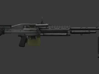M60 - Game mesh Low-poly 3D model