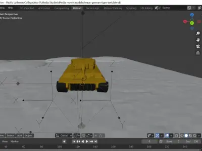 Tiger 1 tank on dirt road Free 3D model