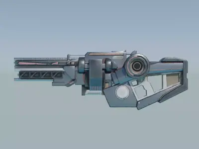 Sci-Fi Shotgun - Massive Shooter Low-poly 3D model