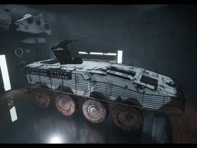 Custom Military Vehicles - Truck Armored - Part C - 3 Vehicles Low-poly 3D model