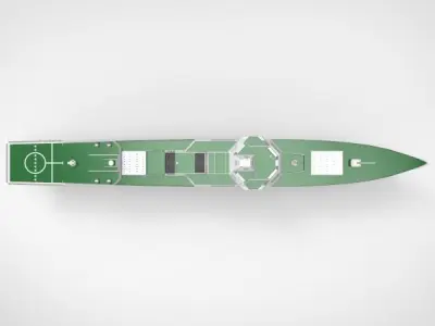 Type 055 destroyers ship 3D model