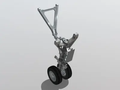 A320 Nose Landing Gear NLG 3d model Low-poly 3D model