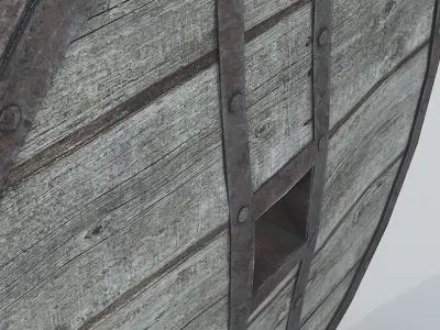 Wagon Wheel 6 Low-poly 3D model