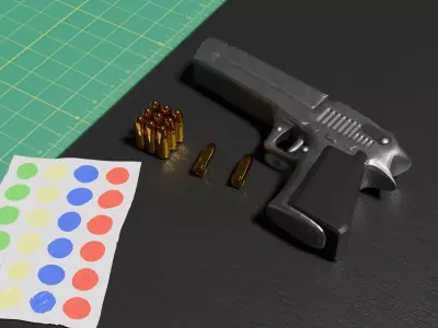 Deagle Low-poly 3D model