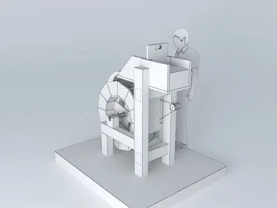 Wooden windmill overshoot Free 3D model