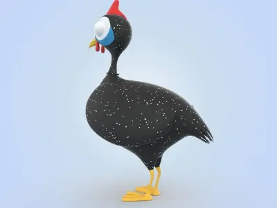 Guineafowls 3D model