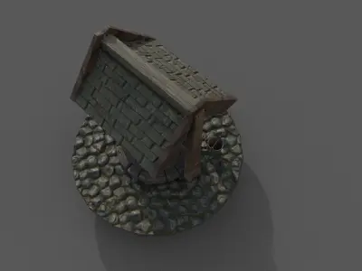 Water Well Low-poly 3D model Low-poly 3D model