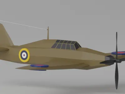 Hawker Hurricane WW2 Fighter 3D model