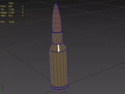 22 PPC Ammo Low-poly 3D model