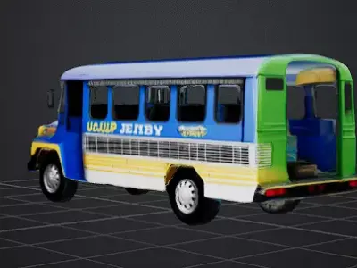 jeepney pinoy Low-poly 3D model