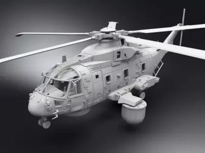 Merlin Mk2 Scale model 3D print model