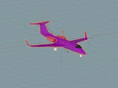 Jet Aircraft Low-poly 3D model