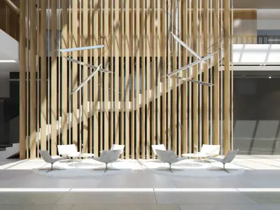 Lobby Hall Foyer Office Low-poly 3D model