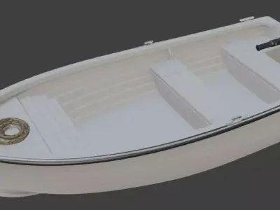 Small Motorboat 3D Model 3D model
