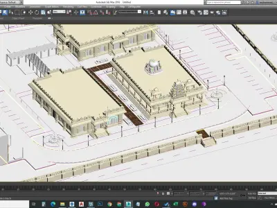 Indian temple 3D model with lumion effects 3D model