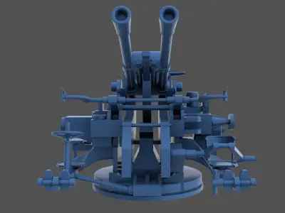 Breda 37-54 twin - Personal license - 1-72 scale 3D print model