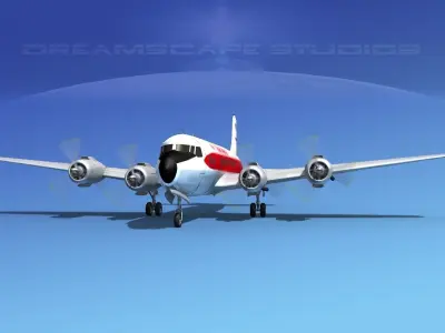 Douglas DC-6 Trans World Airlines 3D model