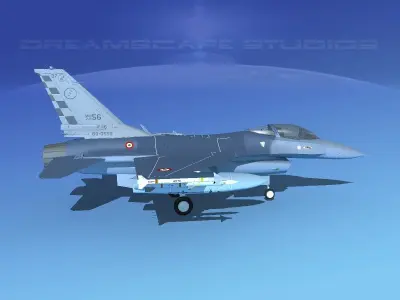 Gen Dyn F-16A Falcon V34 Italy 3D model