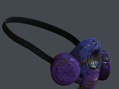 Gas mask helmet 3d model scifi Low-poly 3D model Low-poly Low-poly 3D model