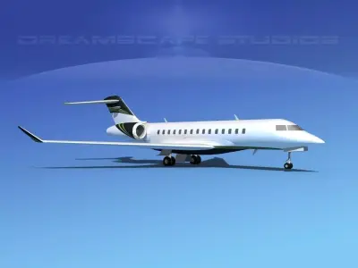 Bombardier Global 5000 V08 3D model