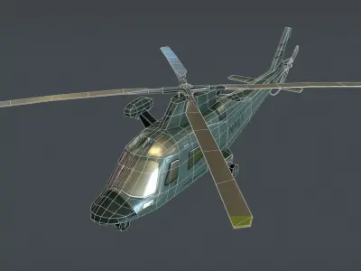Agusta AW-109 Low-poly 3D model