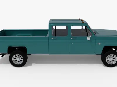 Chevrolet K30 Crew Cab 1989 3D model